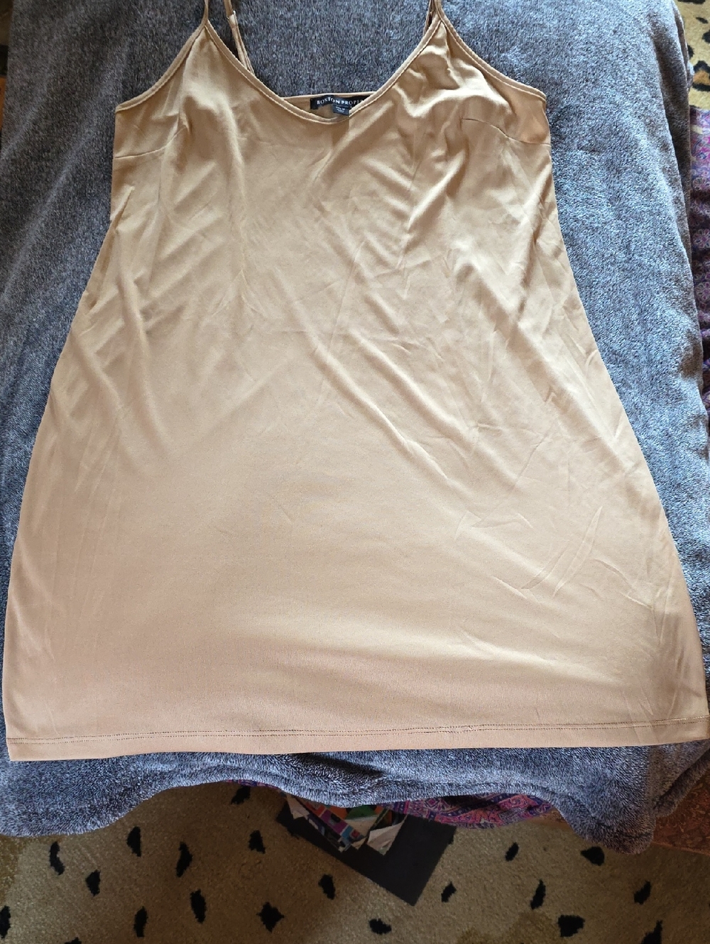 Boston Proper Camel/Tan Sleeveless Slip Top